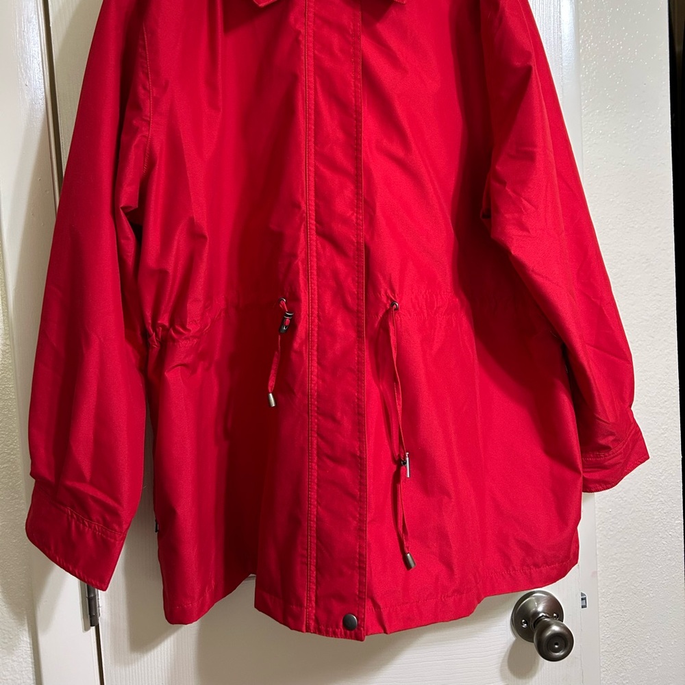Bold Red Windbreaker Jacket